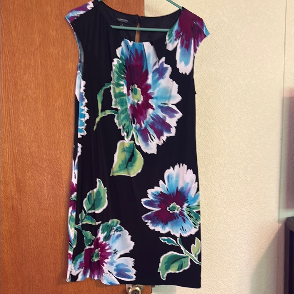 Signature Blue and Purple Sheath Mini Dress Sleeveless Bateau